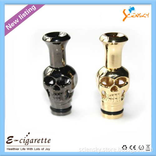 2013 Bestseller New Design Cool and Greenhealth Electronic Cigarette 510 Skull Drip Tips